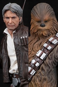 KOTOBUKIYA ARTFX+ Star Wars: The Force Awakens Han Solo & Chewbacca 2-Pack The Force Awakens Edition 1/10 PVC Figure