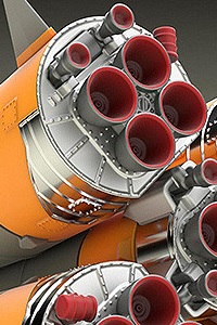 Maquette Fusée Soyuz Avec Train De Transport - Échelle 1/150 - 32 Cm - Good Smile Company - Kit Plastique à Monter