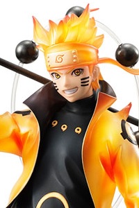 MegaHouse Naruto Shippuden G.E.M. Series Uzumaki Naruto Rikudou Sennin Mode  Reissue Action Figure Black & Orange - US