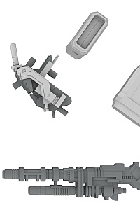 PLUM PMOA POWERDoLLS2 Expansion Set B 5inM [MC120mm Cannnon & DRu20ATM & DSG11SMG & M62 Grenade] for Armor Trooper 1/48 Plastic Kit