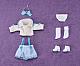 GOOD SMILE ARTS Shanghai Nendoroid Doll Oyofuku Set Suspender Tsuki Skirt Set (White & Sachs-blue)  gallery thumbnail