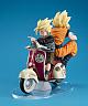 MegaHouse Desktop Real McCoy EX Dragon Ball Z Super Saiyan Son Goku & Super Saiyan Son Gohan & Bike Plastic Figure gallery thumbnail