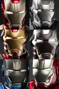 Hot Toys Iron Man 3 Iron Man Mark 42 Battle Damage Ver Bonus Bust 1/6 Bust Figure Deluxe Set