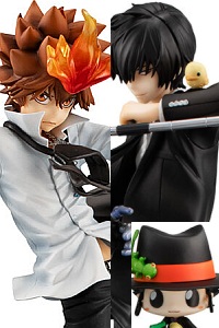 MegaHouse G.E.M. Series Katei Kyoushi Hitman REBORN! Sawada Tsunayoshi & Hibari Kyoya & Reborn Set Plastic Figure (Re-release)