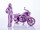 MAX FACTORY PLAMAX MF-101 Rider's portrait Honda Rebel 1100 Lavender 1/20 Plastic Kit gallery thumbnail